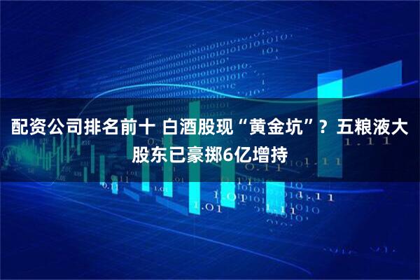 配资公司排名前十 白酒股现“黄金坑”？五粮液大股东已豪掷6亿增持